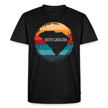 South Carolina - Men's Premium Organic T-Shirt - black - Front - Nico (187cm)