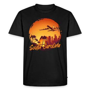 South Carolina - Men's Premium Organic T-Shirt - black - Front - Nico (187cm)