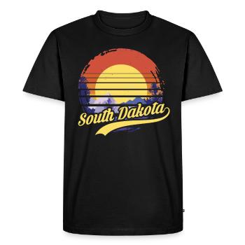 Dakota du Sud - T-shirt Premium bio Homme - noir - Devant - Nico (187cm)