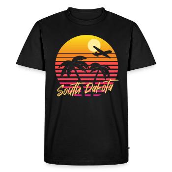 Dakota du Sud - T-shirt Premium bio Homme - noir - Devant - Nico (187cm)