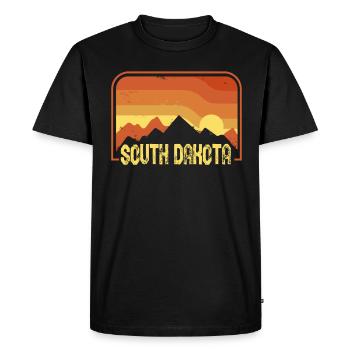 Dakota du Sud - T-shirt Premium bio Homme - noir - Devant - Nico (187cm)