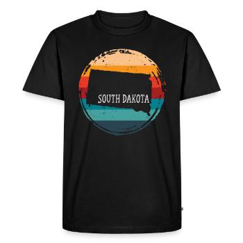Dakota du Sud - T-shirt Premium bio Homme - noir - Devant - Nico (187cm)