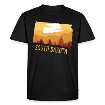 Dakota du Sud - T-shirt Premium bio Homme - noir - Devant - Nico (187cm)