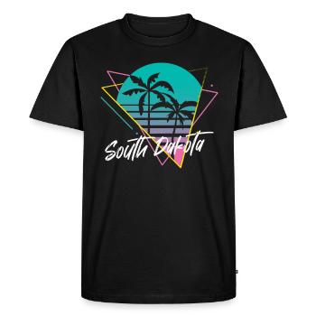 Dakota du Sud - T-shirt Premium bio Homme - noir - Devant - Nico (187cm)