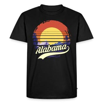 Alabama - T-shirt Premium bio Homme - noir - Devant - Nico (187cm)