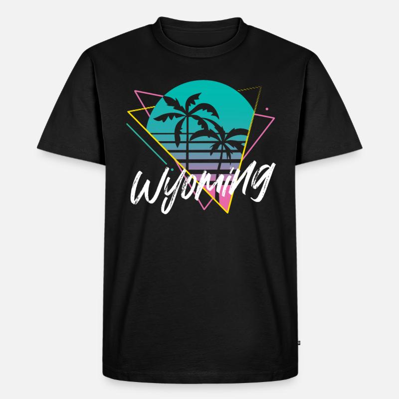 Wyoming - Männer Premium Bio T-Shirt - Schwarz