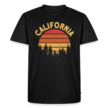 Californie - T-shirt Premium bio Homme - noir - Devant - Nico (187cm)