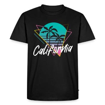 Californie - T-shirt Premium bio Homme - noir - Devant - Nico (187cm)