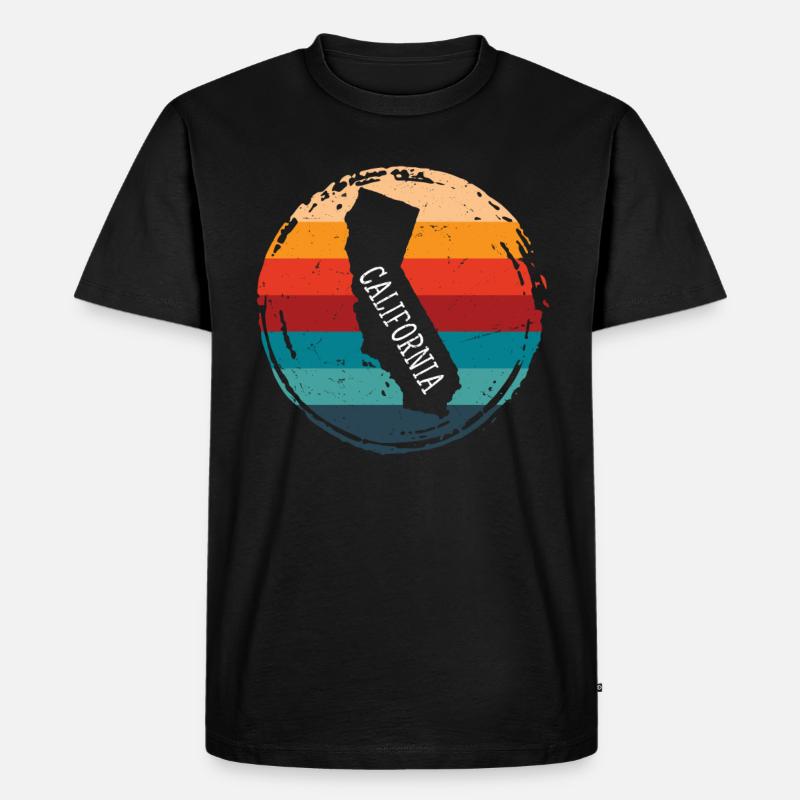 california - Männer Premium Bio T-Shirt - Schwarz