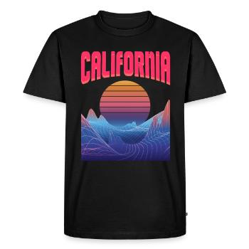 Californie - T-shirt Premium bio Homme - noir - Devant - Nico (187cm)