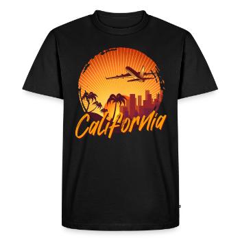 Californie - T-shirt Premium bio Homme - noir - Devant - Nico (187cm)