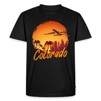 Colorado - Men's Premium Organic T-Shirt - black - Front - Nico (187cm)