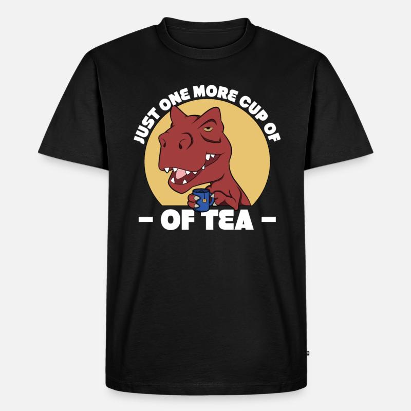 Nur noch eine Tasse Tee - Männer Premium Bio T-Shirt - Schwarz