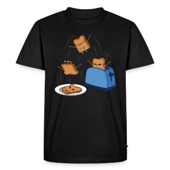 Toast - Men's Premium Organic T-Shirt - black - Front - Nico (187cm)