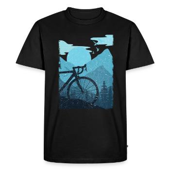 Cyclisme Nature - T-shirt Premium bio Homme - noir - Devant - Nico (187cm)