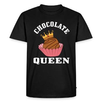 Chocolate queen - Men's Premium Organic T-Shirt - black - Front - Nico (187cm)