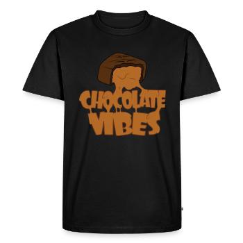 Chocolate Vibes - Men's Premium Organic T-Shirt - black - Front - Nico (187cm)