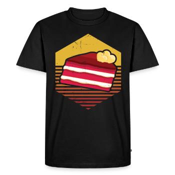 Velvet Cake Cake Gift - Men's Premium Organic T-Shirt - black - Front - Nico (187cm)