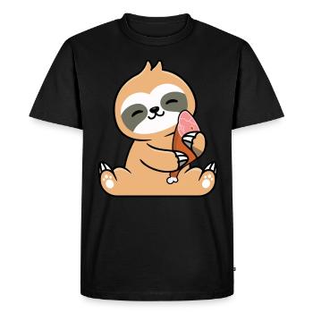 Jambon - T-shirt Premium bio Homme - noir - Devant - Nico (187cm)