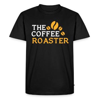 Coffee Roasting Gift - Men's Premium Organic T-Shirt - black - Front - Nico (187cm)