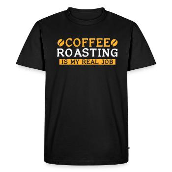 Coffee Roasting Gift - Men's Premium Organic T-Shirt - black - Front - Nico (187cm)