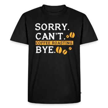 Coffee Roasting Gift - Men's Premium Organic T-Shirt - black - Front - Nico (187cm)
