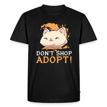 Sauver, adopter, prendre soin des animaux - T-shirt Premium bio Homme - noir - Devant - Nico (187cm)