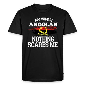Angola Épouse - T-shirt Premium bio Homme - noir - Devant - Nico (187cm)