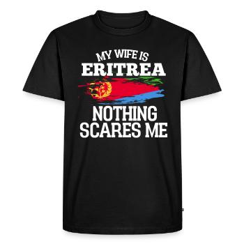 Épouse de l’Érythrée - T-shirt Premium bio Homme - noir - Devant - Nico (187cm)