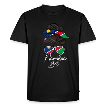 Namibie - T-shirt Premium bio Homme - noir - Devant - Nico (187cm)