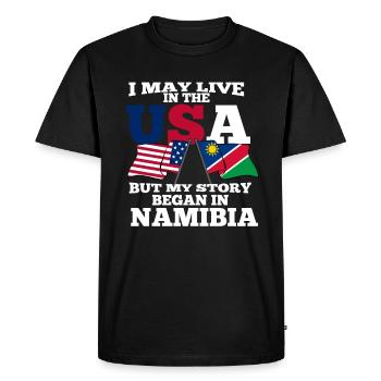 Namibie - T-shirt Premium bio Homme - noir - Devant - Nico (187cm)