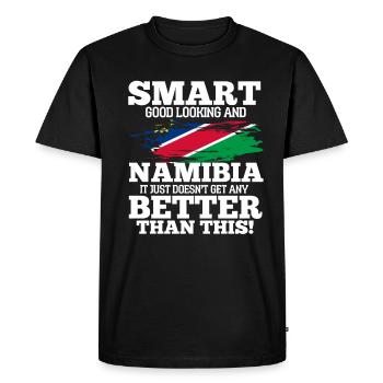 Namibie - T-shirt Premium bio Homme - noir - Devant - Nico (187cm)