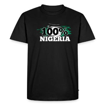 Nigéria - T-shirt Premium bio Homme - noir - Devant - Nico (187cm)