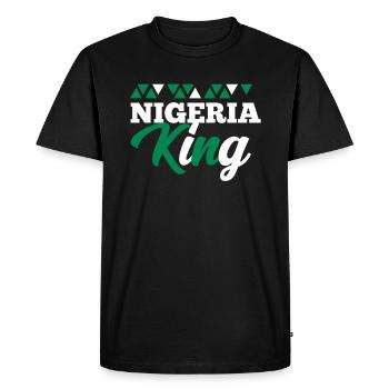 Nigéria - T-shirt Premium bio Homme - noir - Devant - Nico (187cm)