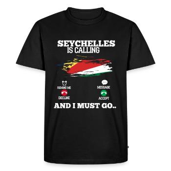 Seychelles - T-shirt Premium bio Homme - noir - Devant - Nico (187cm)