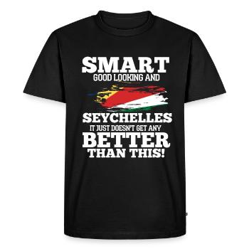 Seychelles - T-shirt Premium bio Homme - noir - Devant - Nico (187cm)
