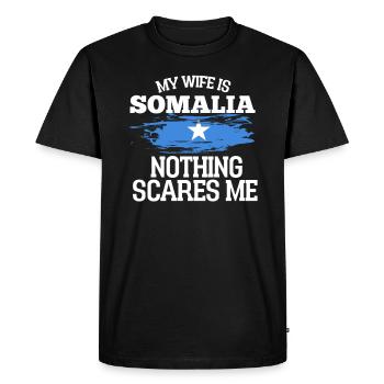 Somalie - T-shirt Premium bio Homme - noir - Devant - Nico (187cm)