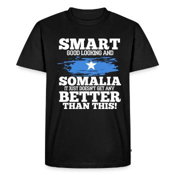 Somalie - T-shirt Premium bio Homme - noir - Devant - Nico (187cm)