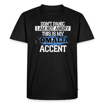 Somalie - T-shirt Premium bio Homme - noir - Devant - Nico (187cm)