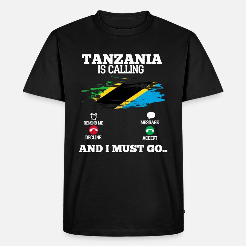 Tansania - Männer Premium Bio T-Shirt - Schwarz