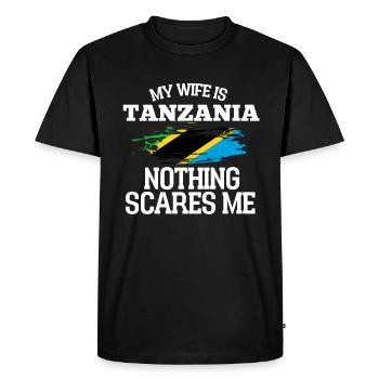 Tanzanie - T-shirt Premium bio Homme - noir - Devant - Nico (187cm)