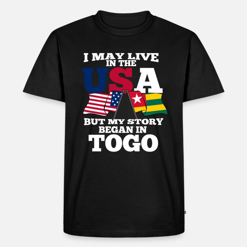 Togo - Männer Premium Bio T-Shirt - Schwarz