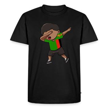 Zambia - Men's Premium Organic T-Shirt - black - Front - Nico (187cm)