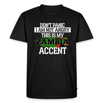 Zambia - Men's Premium Organic T-Shirt - black - Front - Nico (187cm)