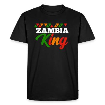 Zambia - Men's Premium Organic T-Shirt - black - Front - Nico (187cm)