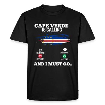 Cape Verde - Men's Premium Organic T-Shirt - black - Front - Nico (187cm)
