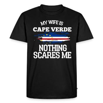 Cape Verde - Men's Premium Organic T-Shirt - black - Front - Nico (187cm)