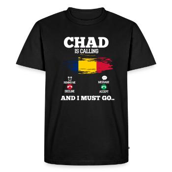 Chad - Men's Premium Organic T-Shirt - black - Front - Nico (187cm)