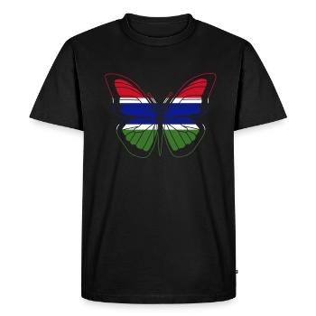 Gambia - Men's Premium Organic T-Shirt - black - Front - Nico (187cm)
