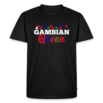 Gambia - Men's Premium Organic T-Shirt - black - Front - Nico (187cm)